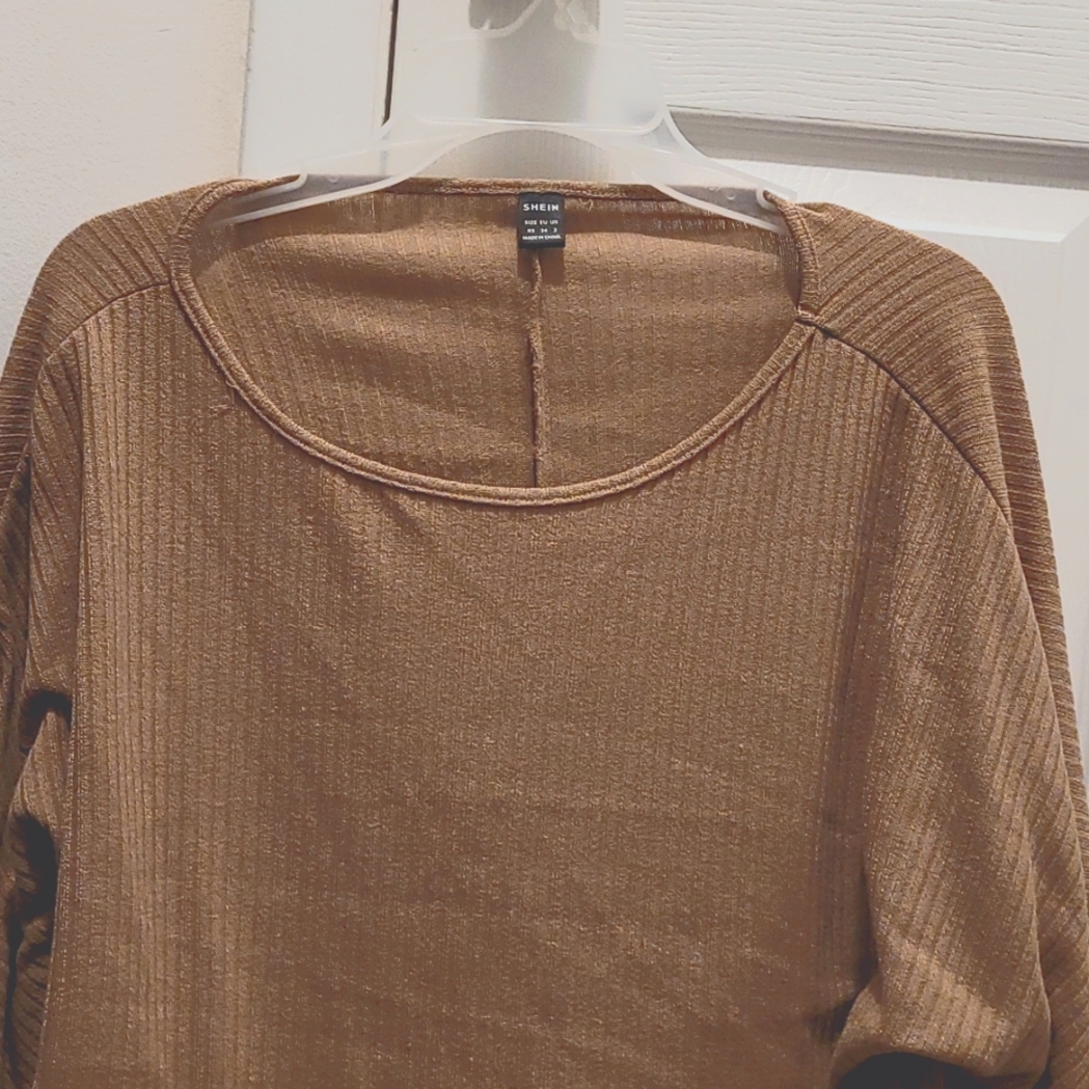 Womens tan/coffee sweater